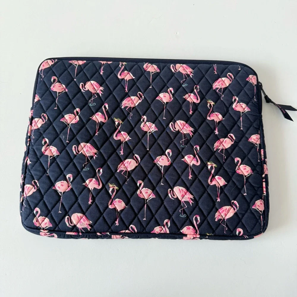 Vera Bradley Flamingo Laptop/ Tablet Case in Navy Blue Pink